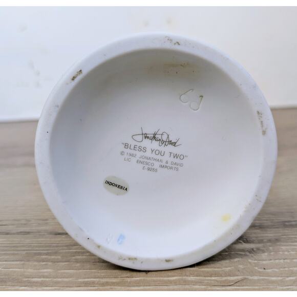 Precious Moments E-9255 Bless You Two Figurine 1982 Enesco Bride Groom Wedding - Picture 7 of 7